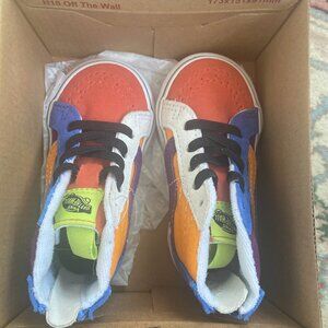 Multicolored Vans Kids' Sk8 Hi-Zip, size 5T